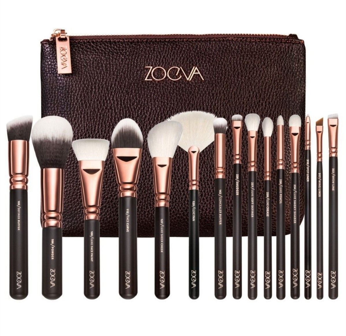 15 PCS ROSE GOLD MAKEUP BRUSH SET