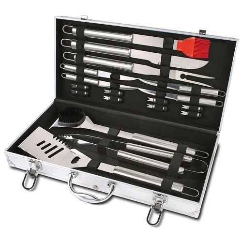 18-Piece Set: Stainless Steel BBQ Essentials
