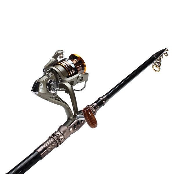 2.4M Carbon Sea Telescopic Fishing Rod Spinning