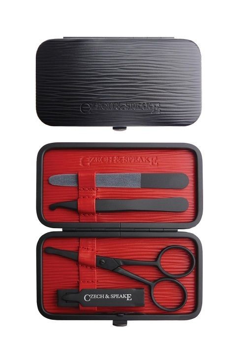 4 Piece Manicure Set: Black & Red
