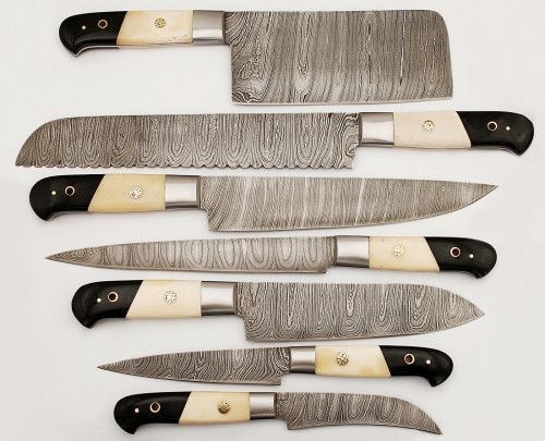 7 Pieces Custom Hand Made Kitchen Knives set