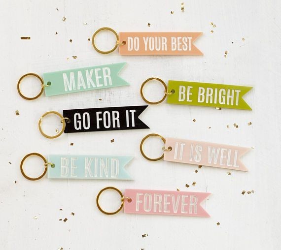 Acrylic Quote Keychains