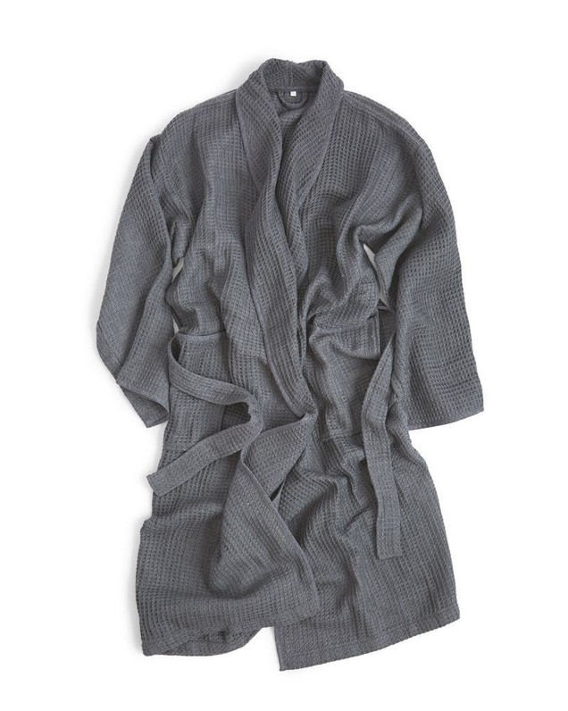 Air Waffle Bathrobe - Grey