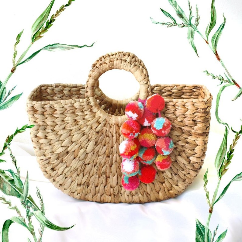 Anaya Water Hyacinth Straw Bag