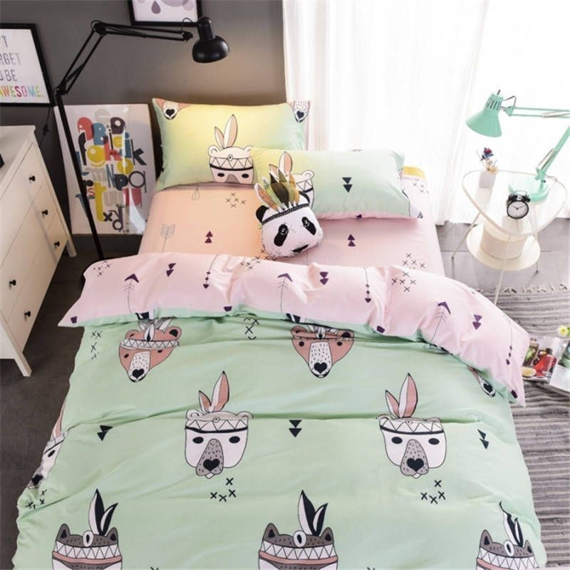 Animal Bedding Set Dog Printed