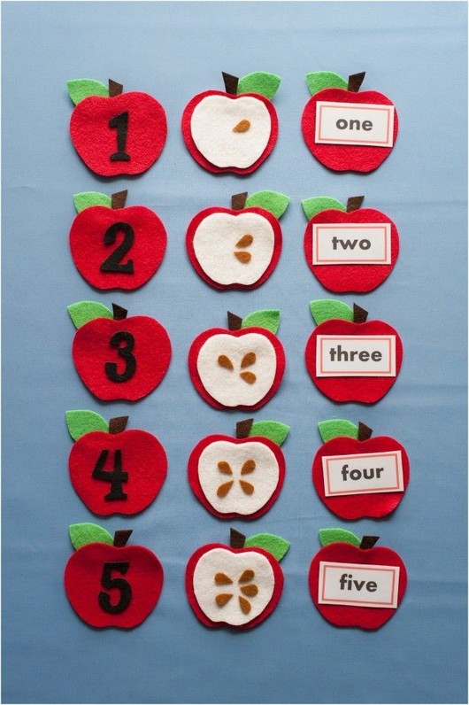 Apple Seed Counting Felt Board Pattern