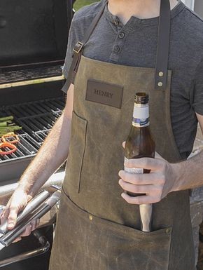 Apron Cotton Canvas 3-Pocket Personalized