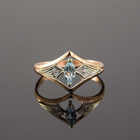 Art deco Topaz ring