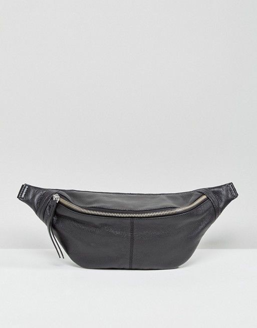 ASOS DESIGN leather fanny pack