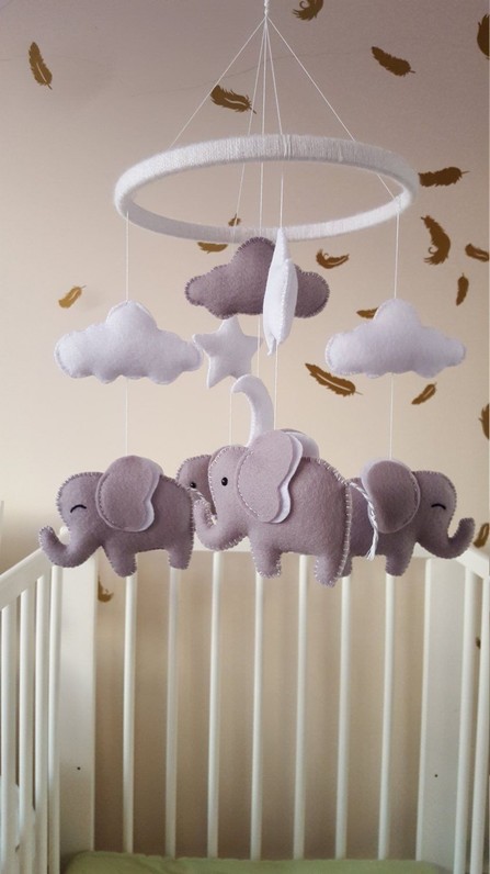 baby mobile, elephant mobile