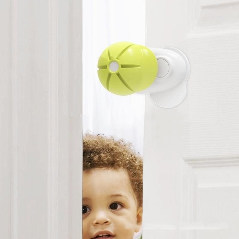 Baby shock absorber security door stopper