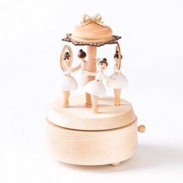 Ballerinas Wooden Music Box