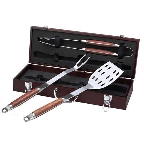 BBQ Tool Set -wood Box