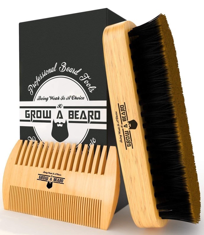 Beard Brush & Comb Set for Men Care
