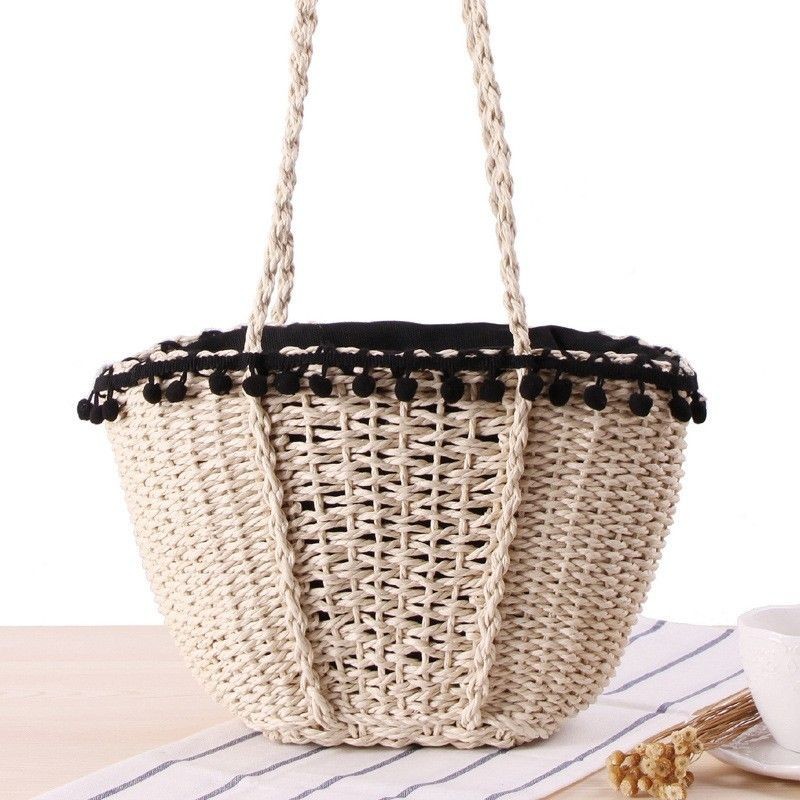 Beige Beach Bag