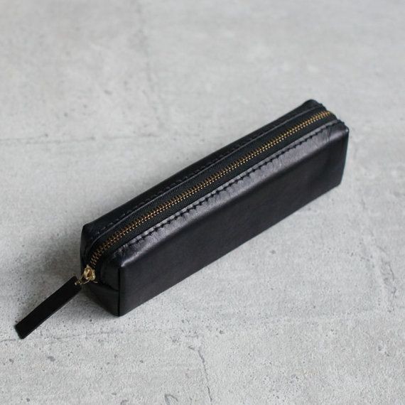 Black classy leather pencil case/pen Pouch