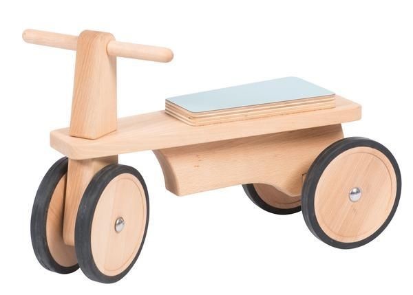 Blue Seat Steerable Wooden Ride-On