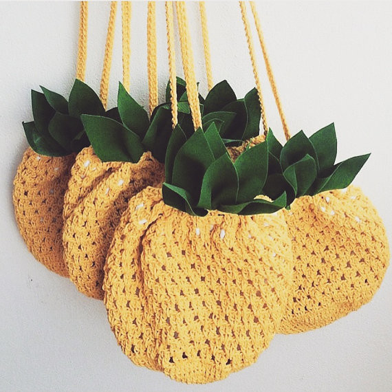 Bridesmaids Gifts Crochet Pineapple Bag
