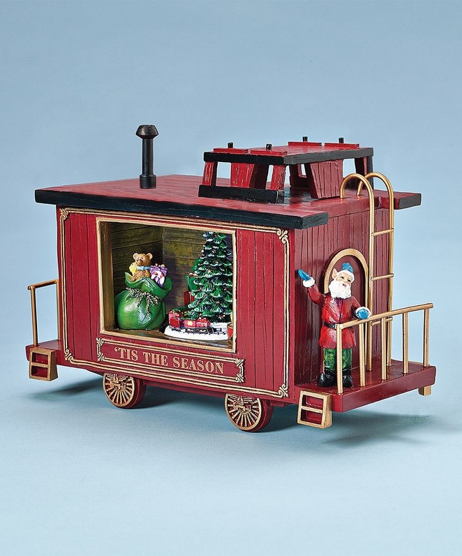 Caboose Christmas Music Box