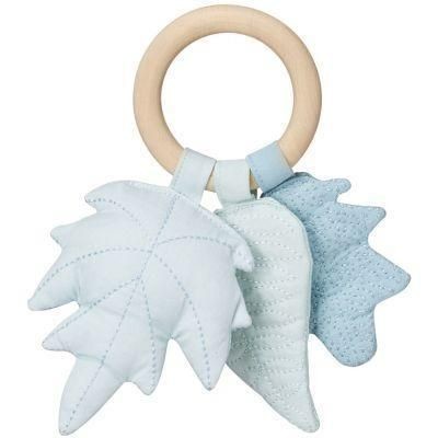 Cam Cam Baby Rattle - Blue Leaves