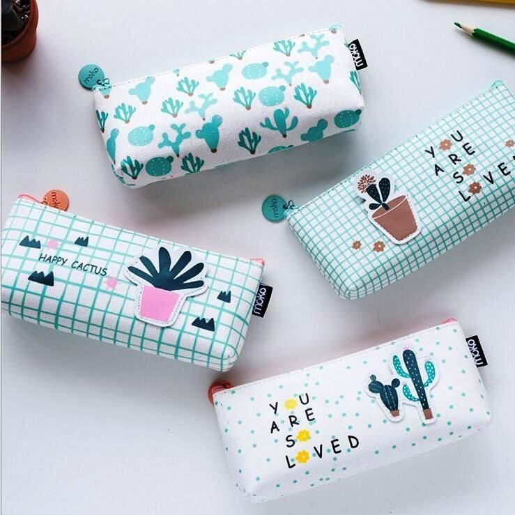 Canvas Cute Pencil Case