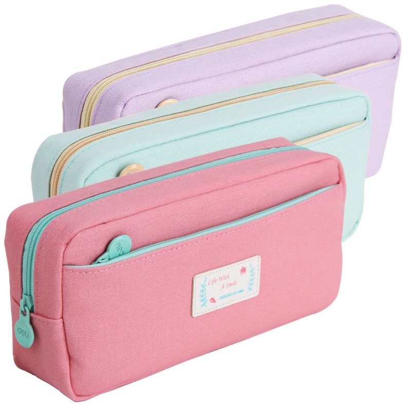 Canvas Pencil Case Office School Pen Bag