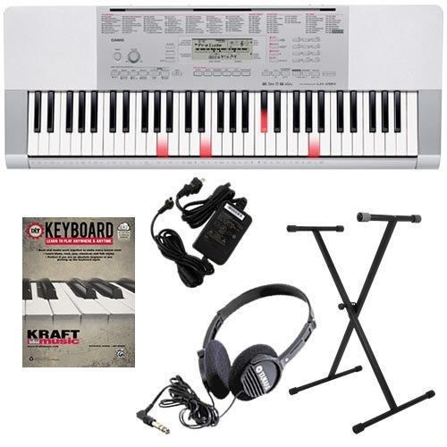Casio LK-280 Lighted-Key Portable Electronic Keyboard KEY ESSENTIALS BUNDLE