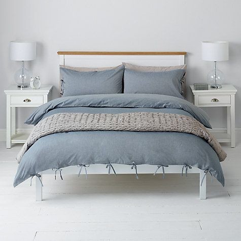 Chambray Ties Duvet Cover and Pillowcase Set