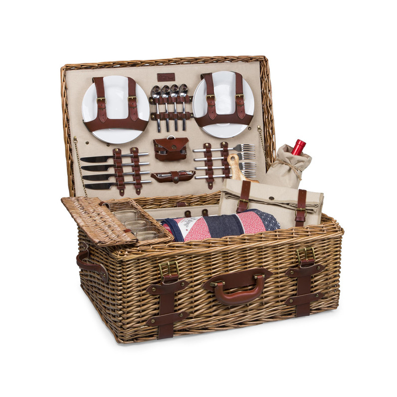 Charleston Picnic Basket Natural Canvas