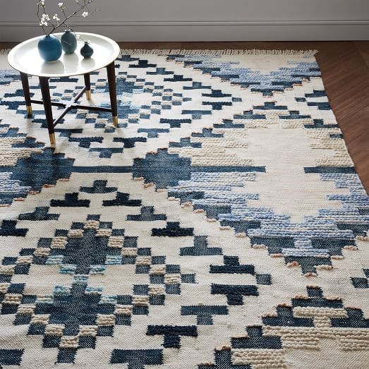 Checkerboard Diamond Wool Dhurrie