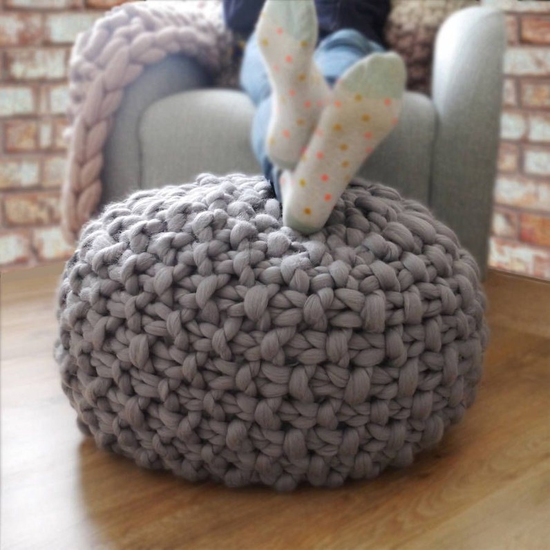Classic Plympton Hand Knitted Footstool