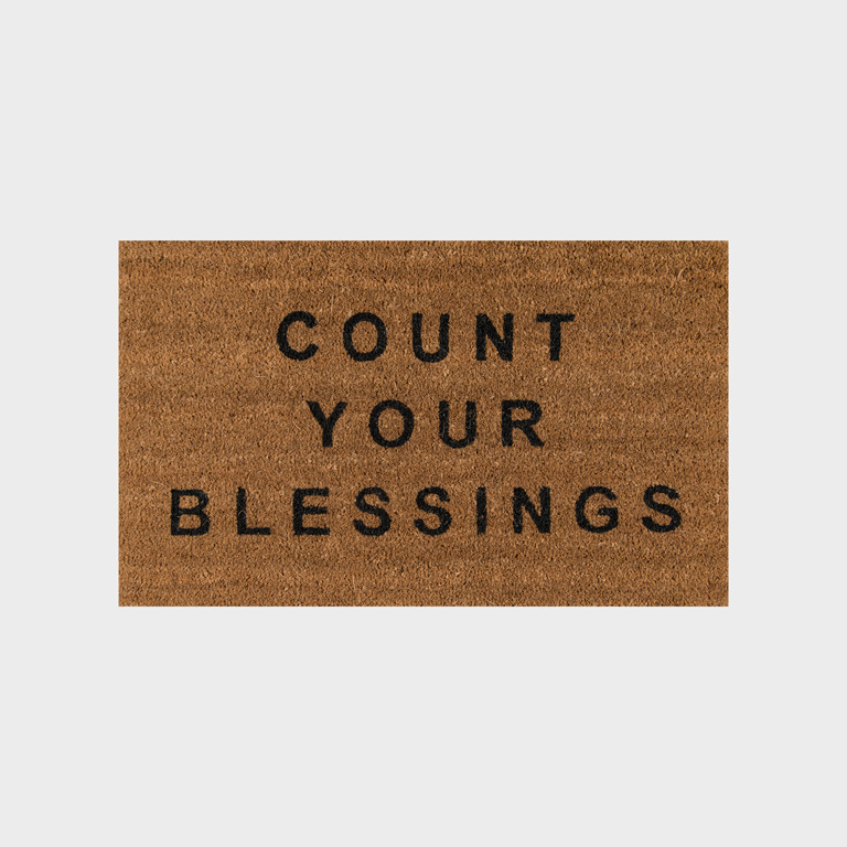 Count Your Blessings Natural Doormat