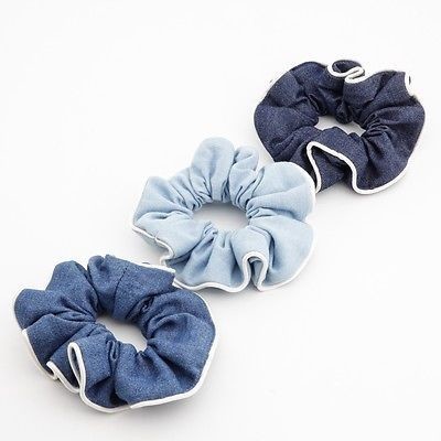 Denim fabric Hair Elastic Band Scrunchies