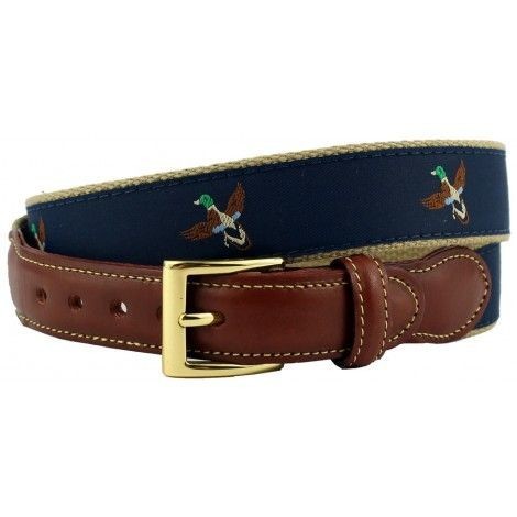 Duck Hunt Leather Tab Belt