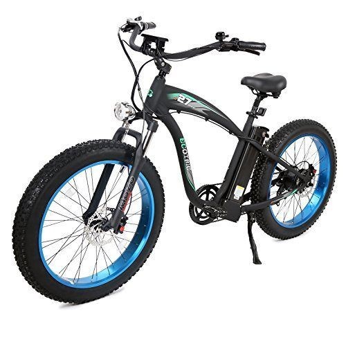 Ego Bike Ecotric 750W Fat Tire Electric Mountain Bicycle Beach Cruiser Fat Tires Lithium Battery 48V