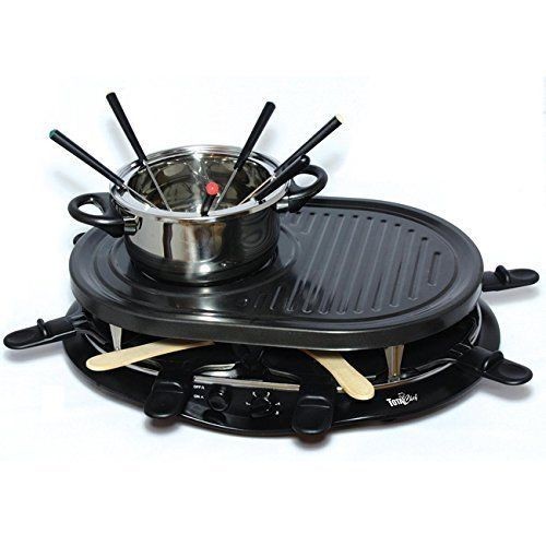 Electric Griddle Fondue Pot with Thermostat Control