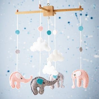 Elephant And Cloud Cot Mobile