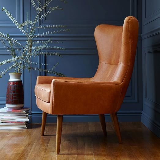 Erik Leather Wing Chair