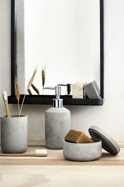 Espejo con estante de metal Negro H&M