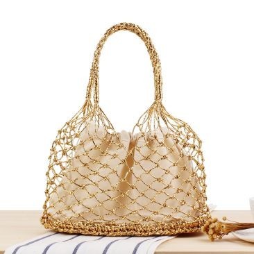 Fashion Hollow Out Straw Beach Bag