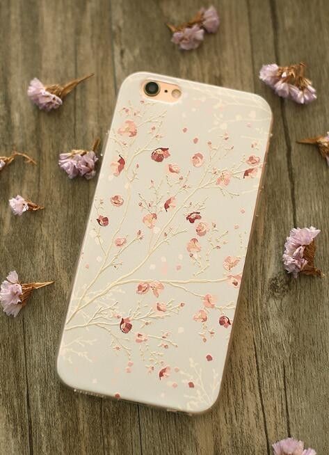 Fashion transparent embossed mobile phone case