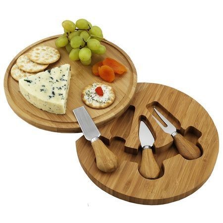 Feta Bamboo Cheese Board Set with 3 Tools