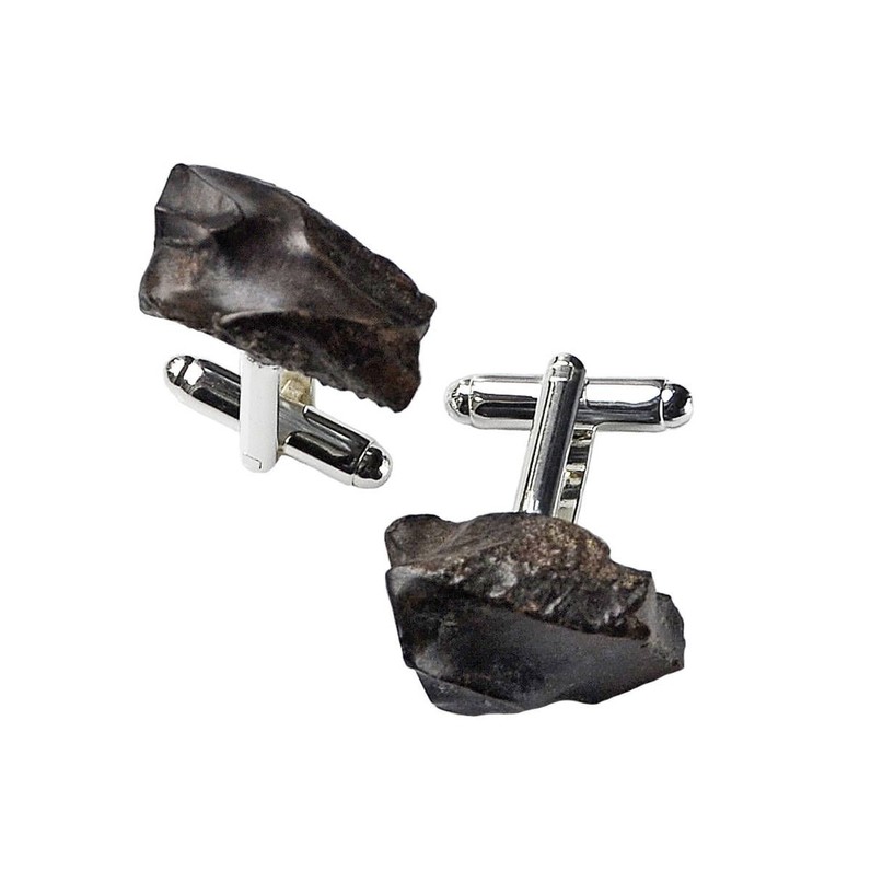 Genuine Triceratops Dinosaur Fossilized Teeth Cufflinks