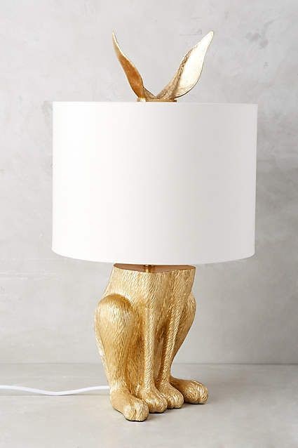 Gilded Hare Lamp Ensemble