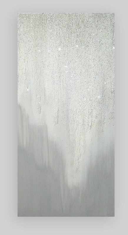 Glitter Art, Silver and White Acrylic