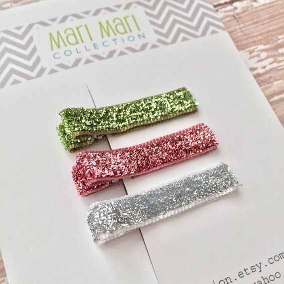 Glitter Hair Clips