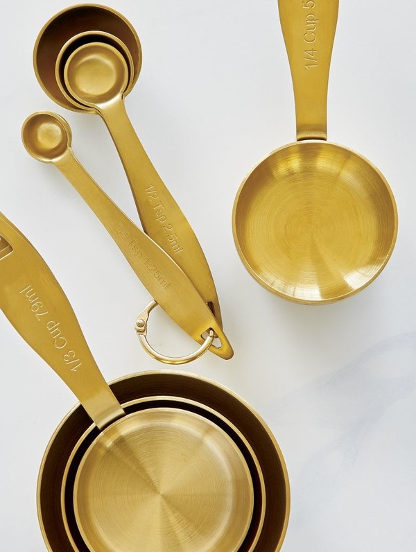 Gold Measuring Cups, Set of 4