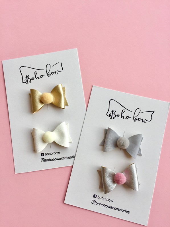 Gold silver hair clips set