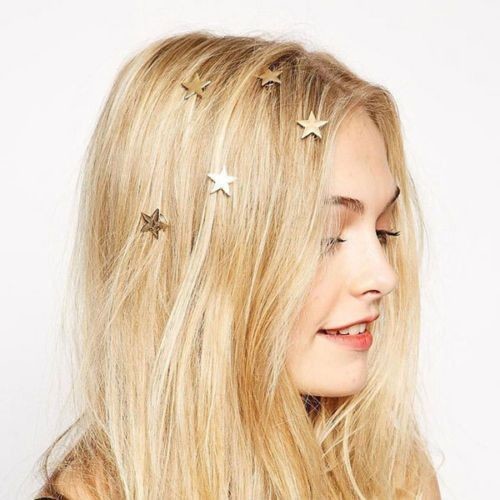 Gold Stars Hair Clips 5 Piece Set