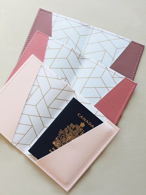 Gold tile passport holder